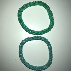 green and blue lily and laura bracelets (2)